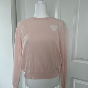 Philosophy Brand Pink with Heart Sweater